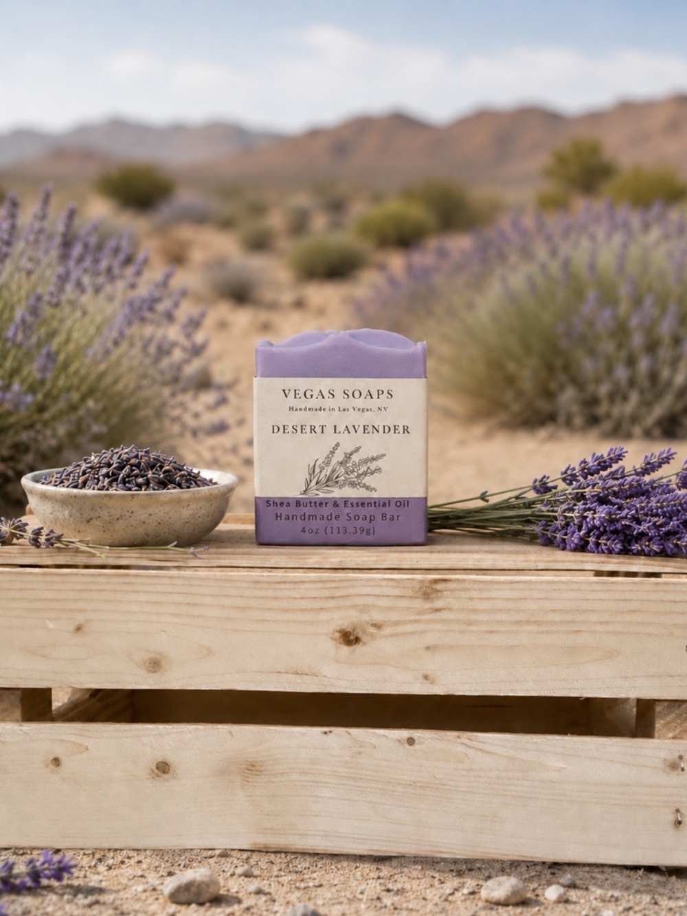 Desert Lavender NEW Handmade Soap Bar Essential Oil Plant-Based Vegas Soaps